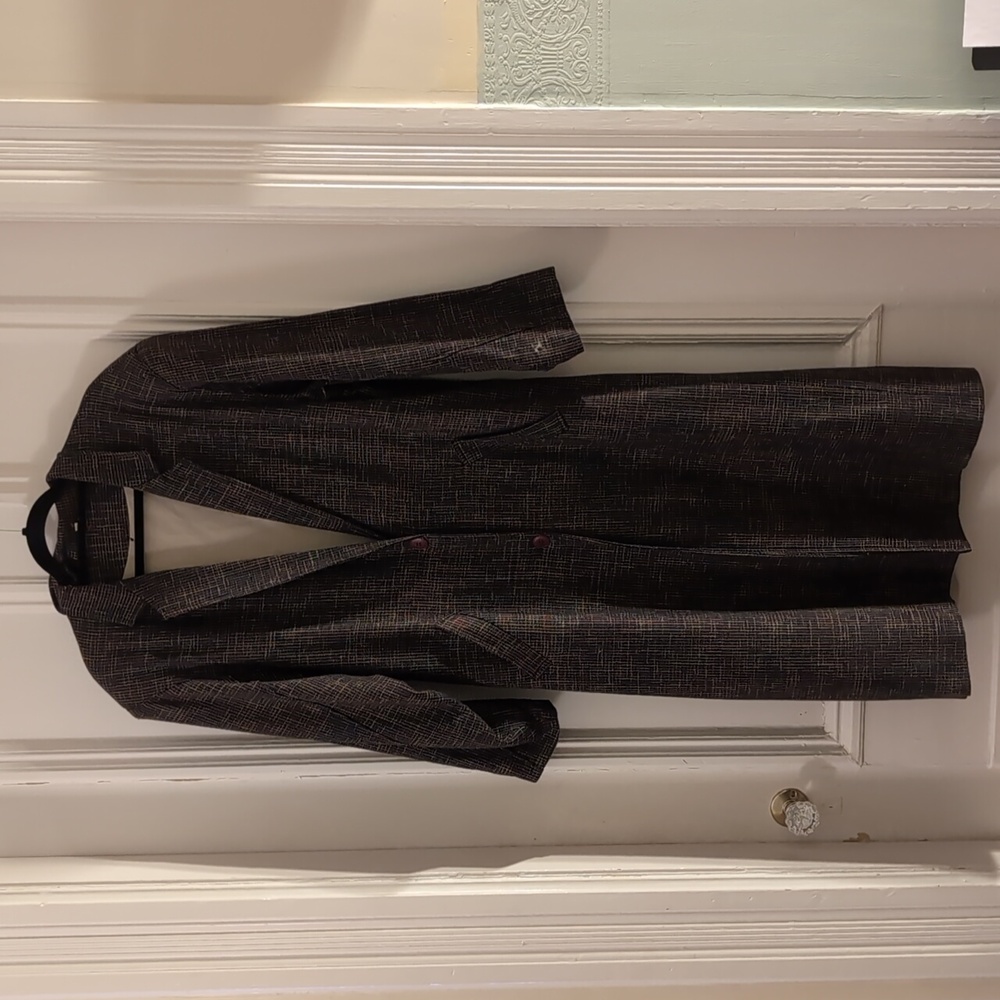 Vintage 100% Wool Colourful Knit Overcoat
